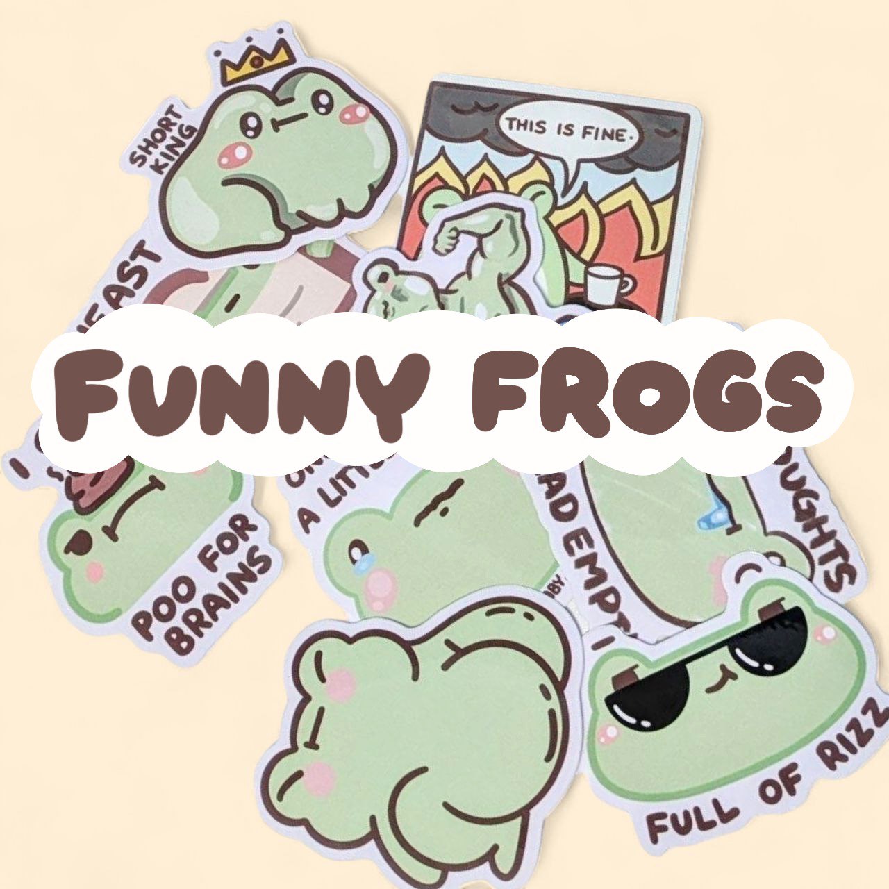 Funny Frog Stickers