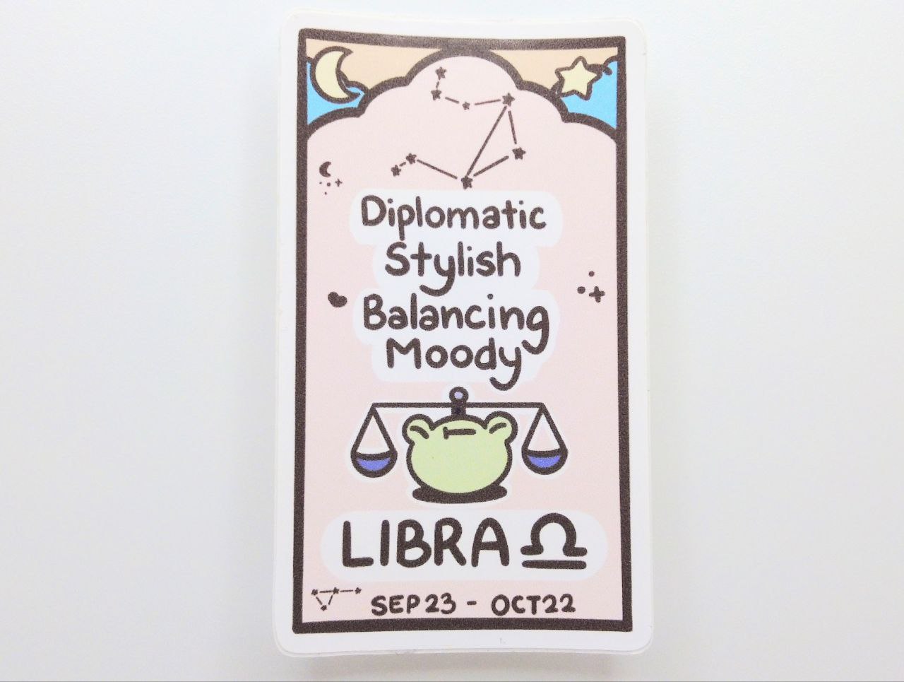 Libra Horoscope Card Vinyl Sticker