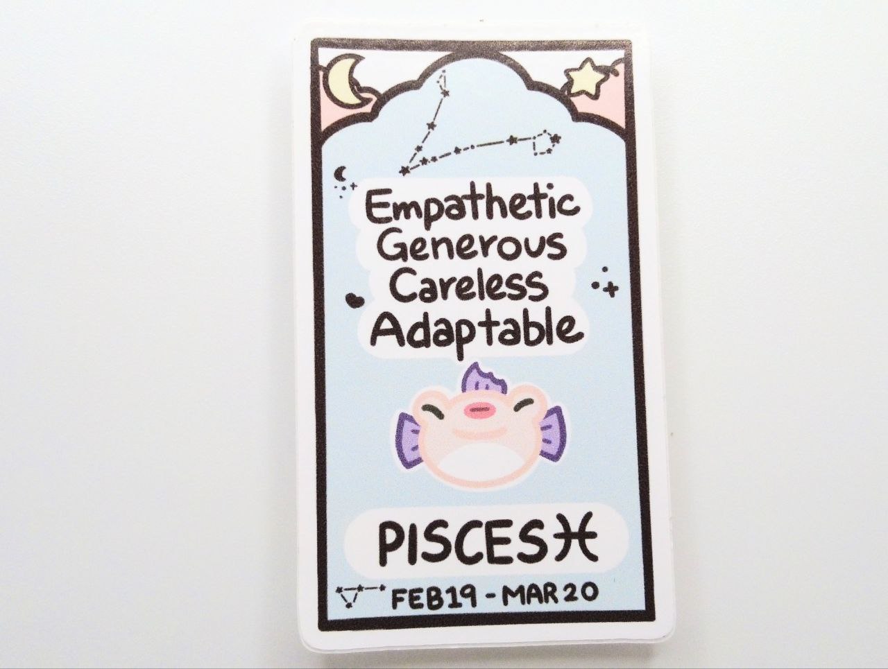 Pisces Horoscope Card Vinyl Sticker