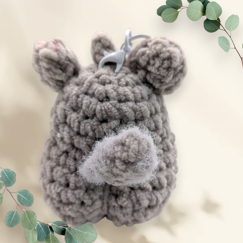 Minccino Squeaky Crochet Keychain