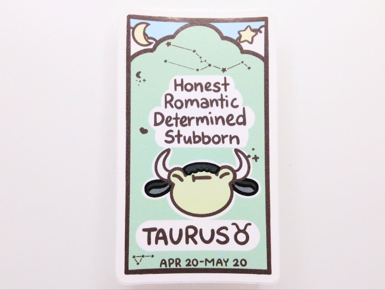 Taurus Horoscope Card Vinyl Sticker