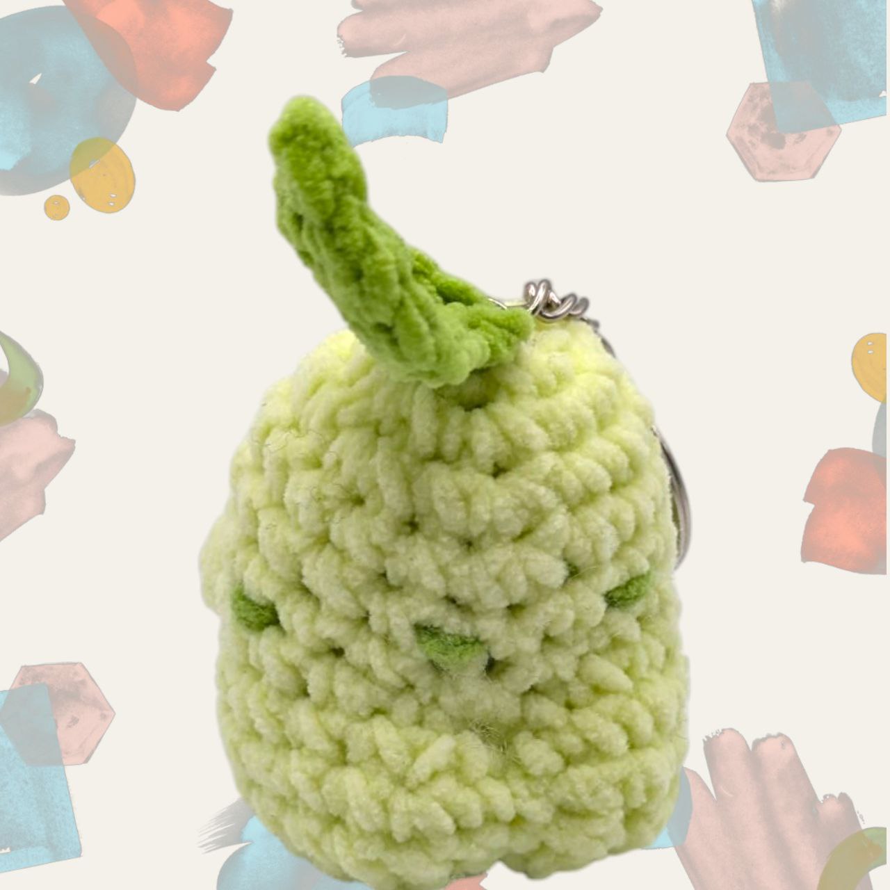 Chikorita Squeaky Crochet Keychain