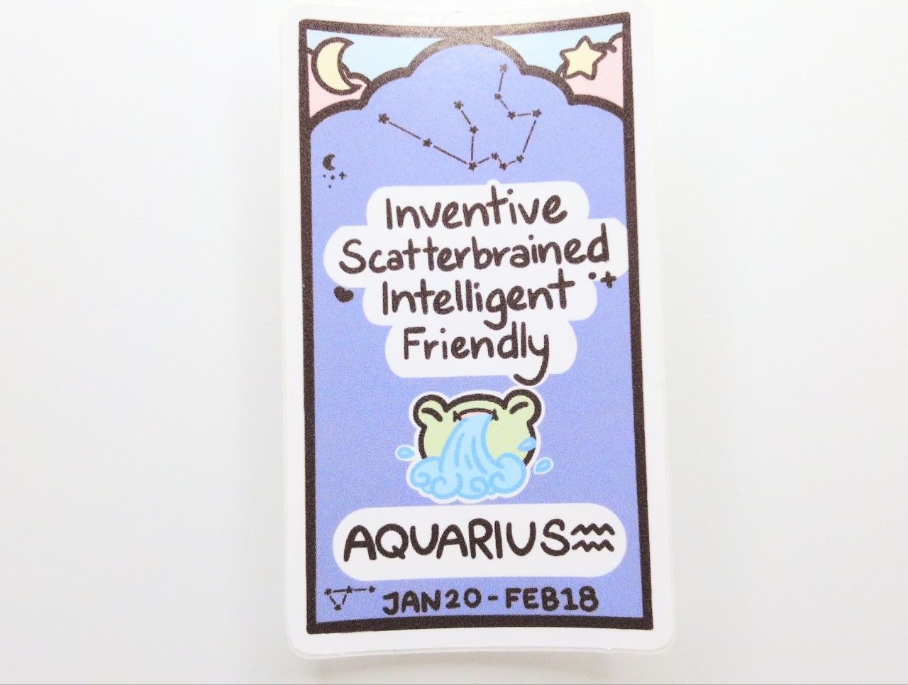 Aquarius Horoscope Card Vinyl Sticker