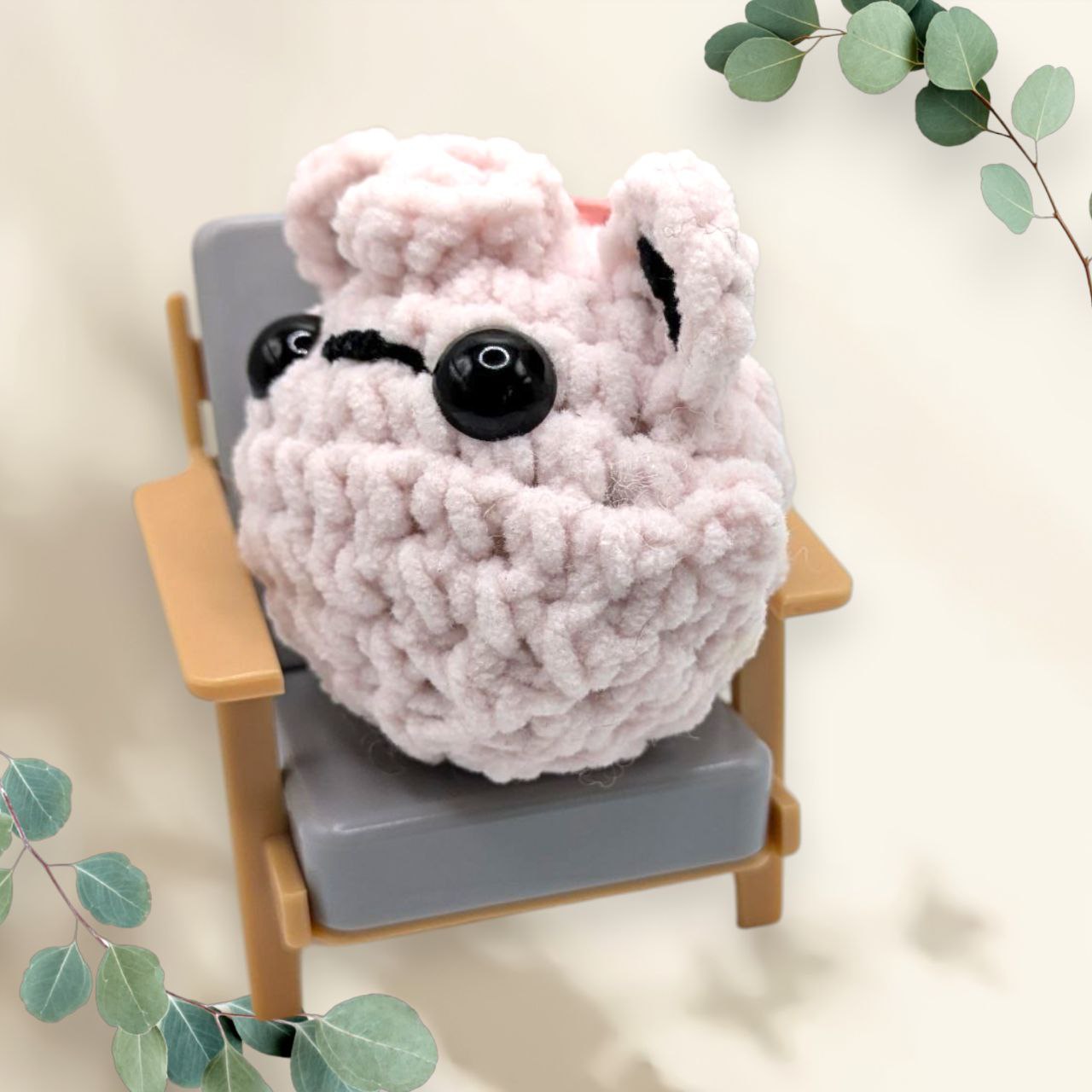 Jigglypuff Squeaky Crochet Keychain