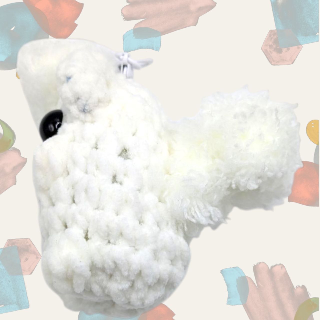 Vulpix Squeaky Crochet Keychain