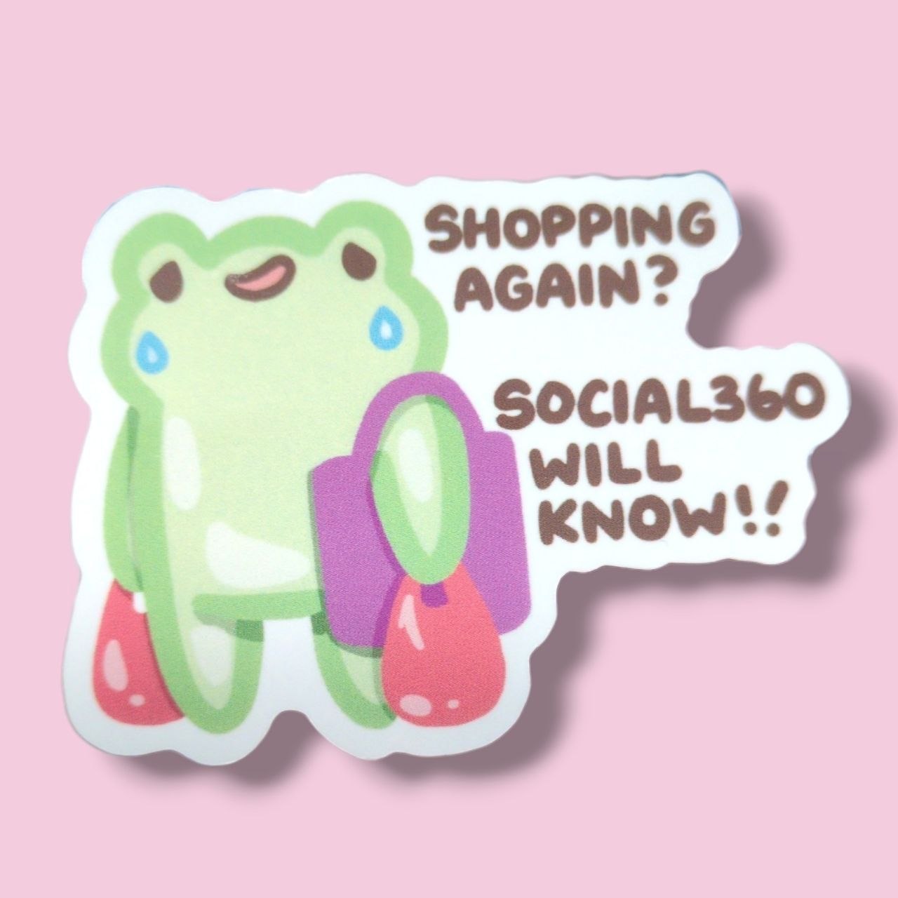 Shopping again? Social360 will know!! Vinyl Sticker