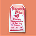 Rooster Zodiac Vinyl Sticker
