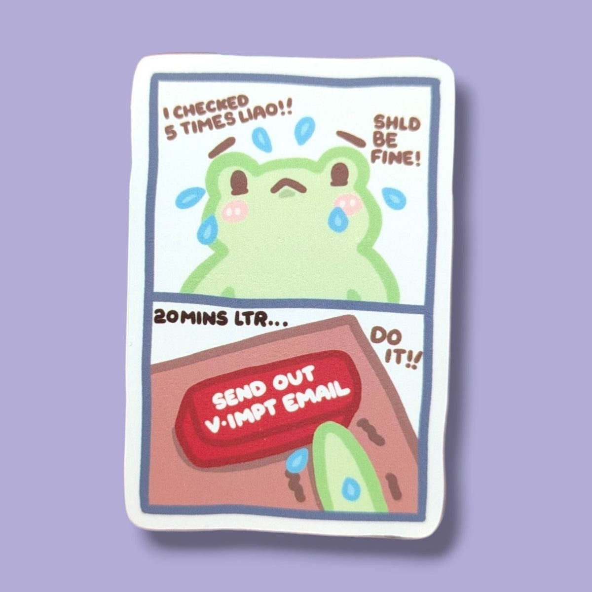 Sending Out Very Important Email Vinyl Sticker