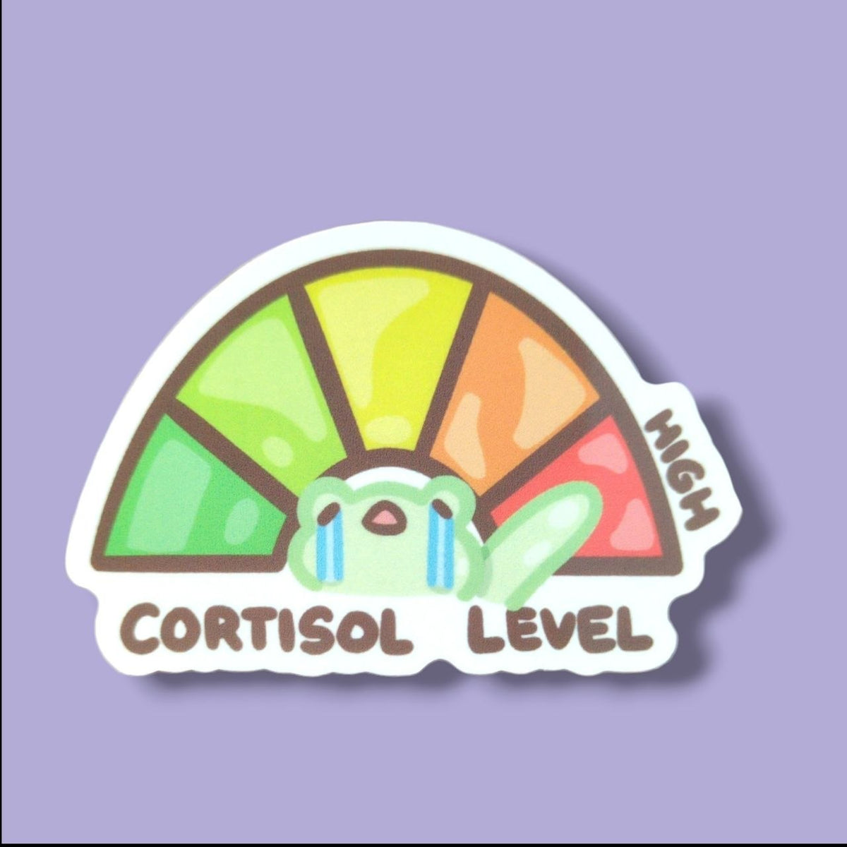 Cortisol Level - High Vinyl Sticker