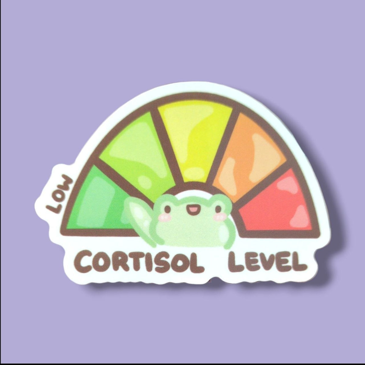 Cortisol Level - Low Vinyl Sticker