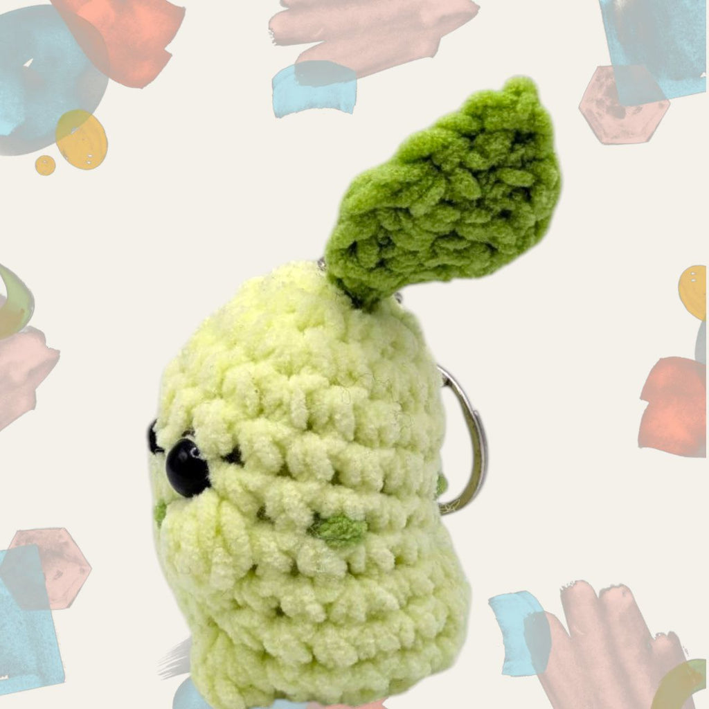 Chikorita Squeaky Crochet Keychain