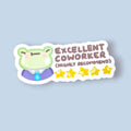 Excellent Coworker Vinyl Sticker
