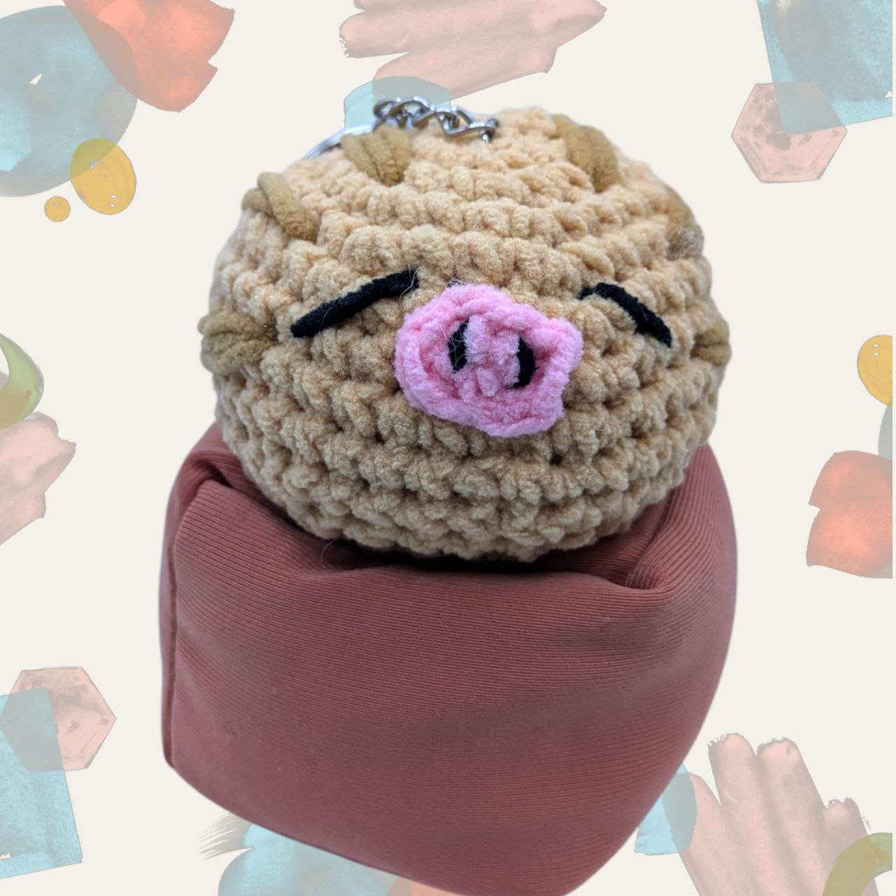 Swinub Squeaky Crochet Keychain