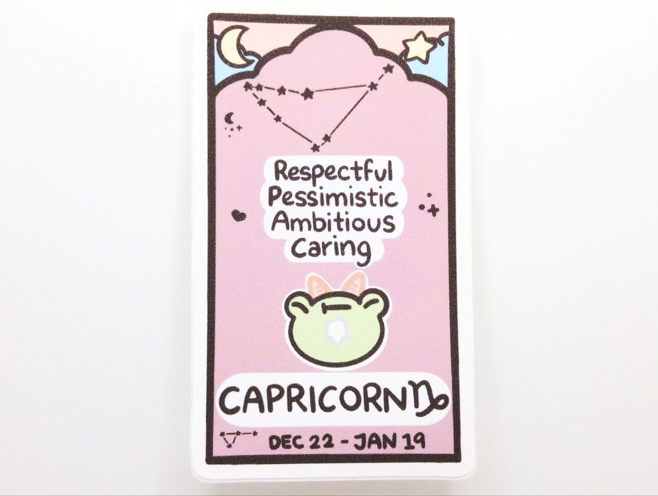 Capricorn Horoscope Card Vinyl Sticker