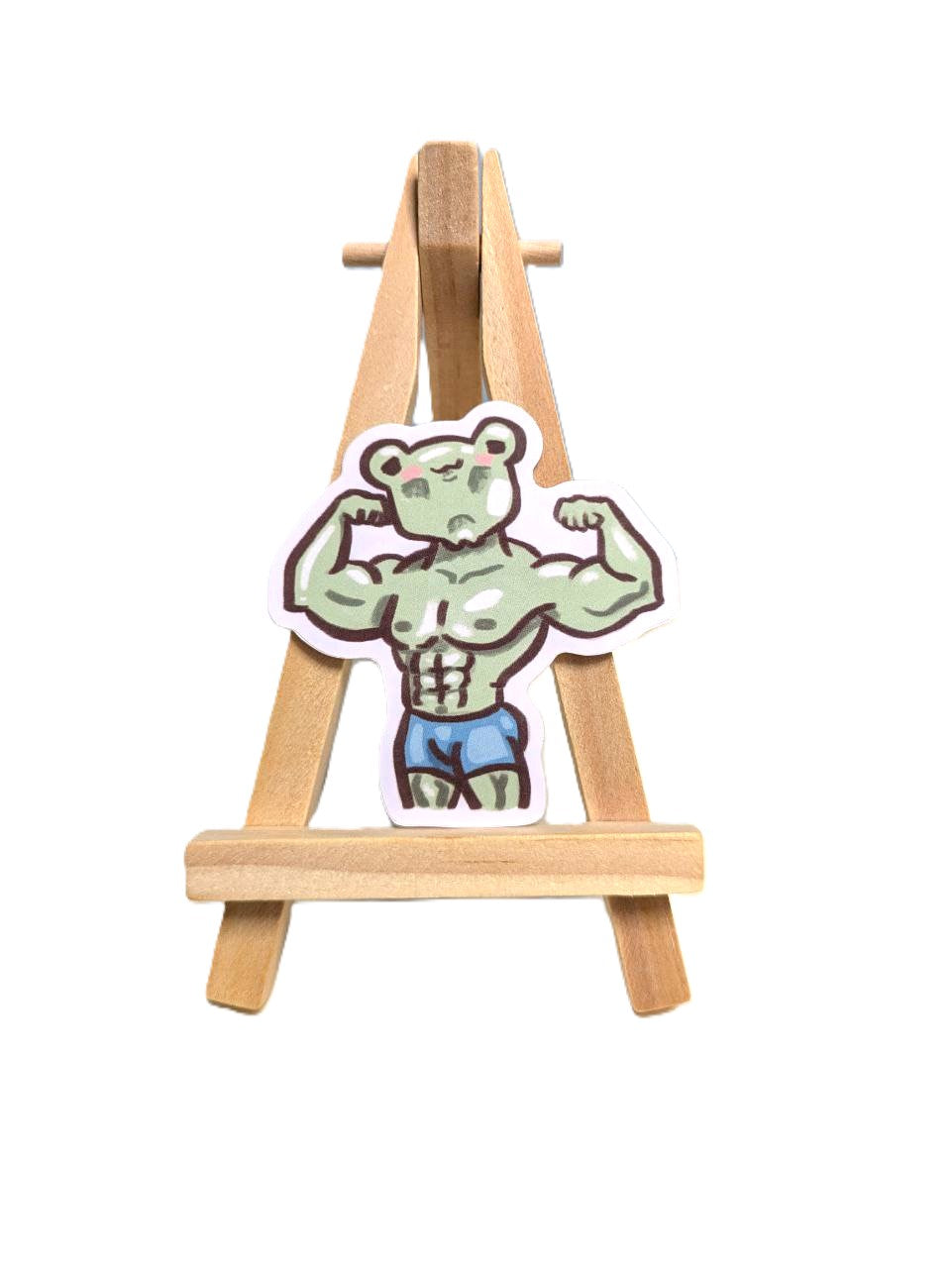 Macho Frog Vinyl Sticker