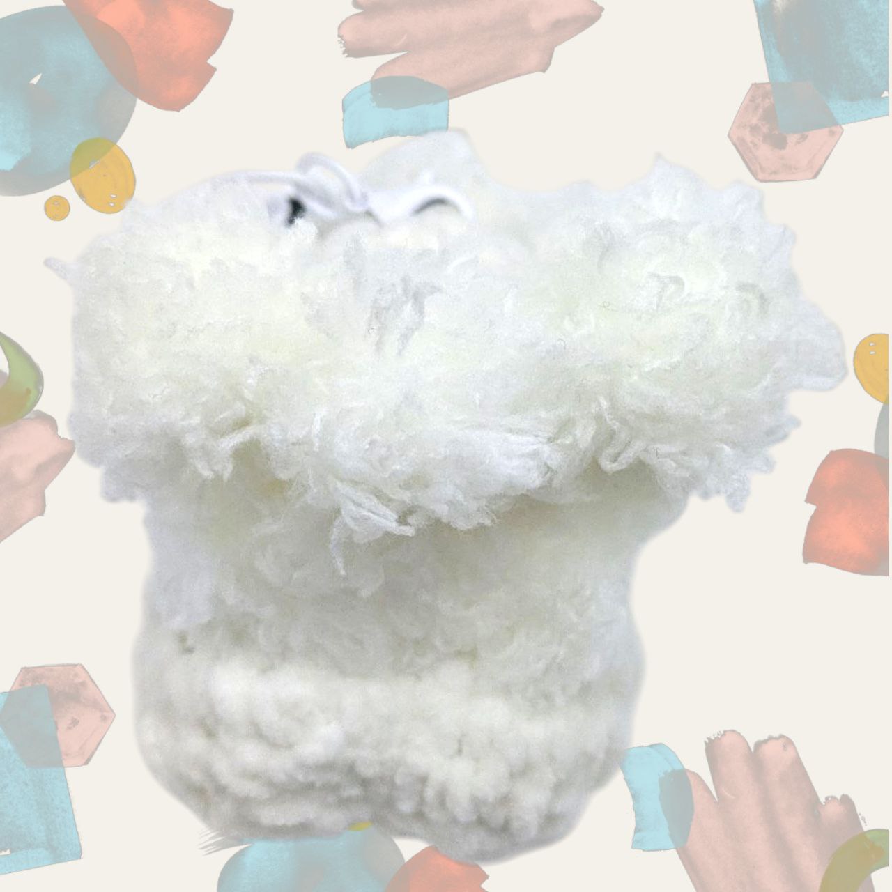 Vulpix Squeaky Crochet Keychain