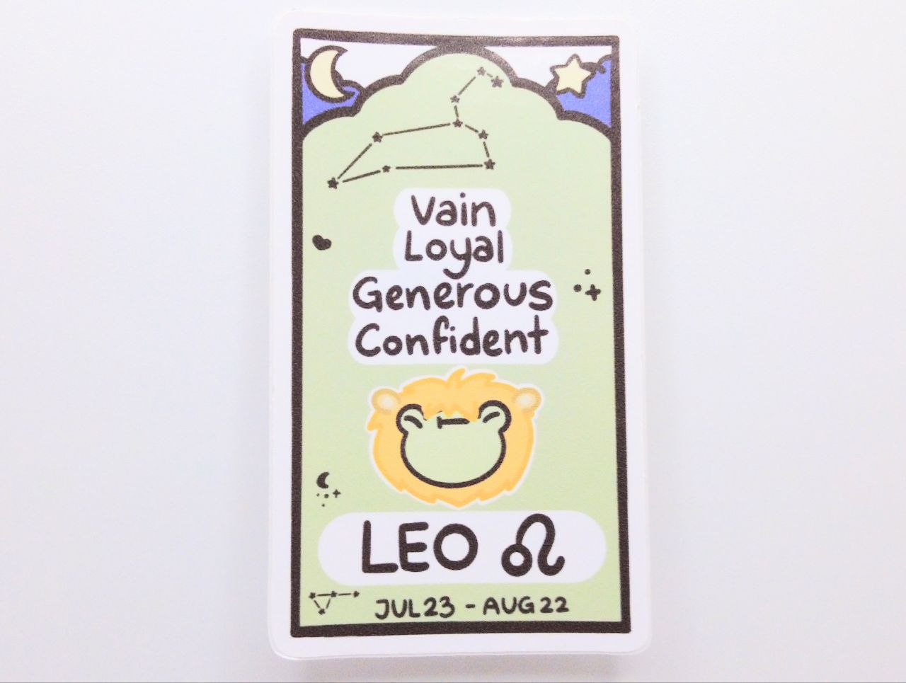 Leo Horoscope Card Vinyl Sticker