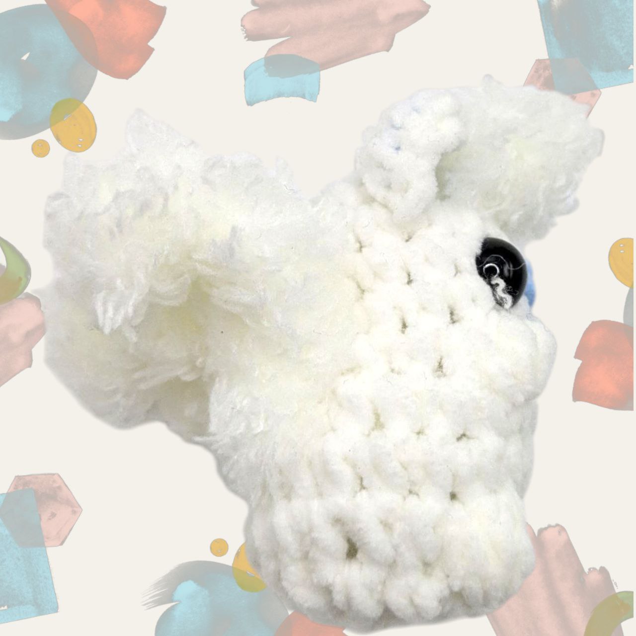 Vulpix Squeaky Crochet Keychain
