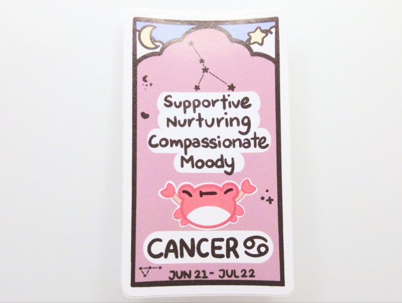 Cancer Horoscope Card Vinyl Sticker