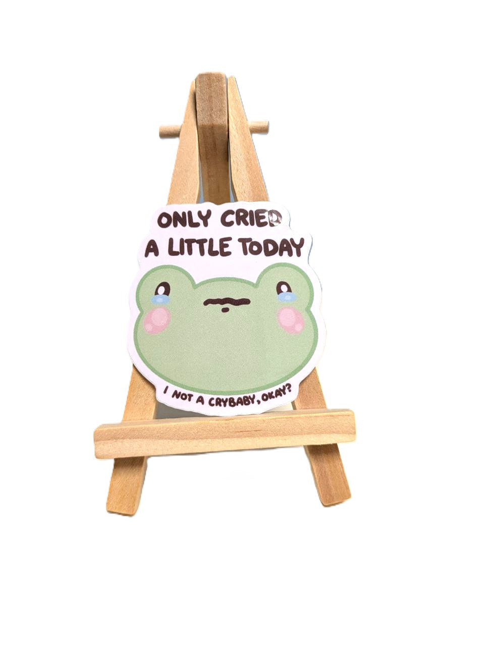 Only Cried A Little Today (Not A Crybaby Okay?) Vinyl Sticker