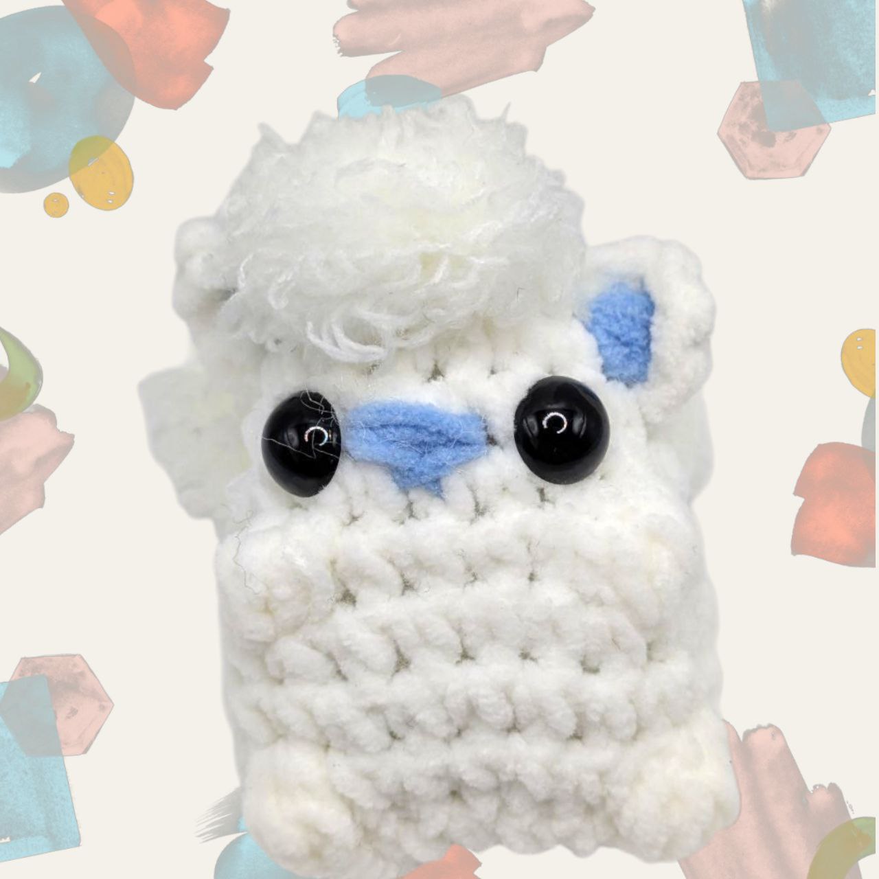 Vulpix Squeaky Crochet Keychain