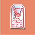 Monkey Zodiac Vinyl Sticker