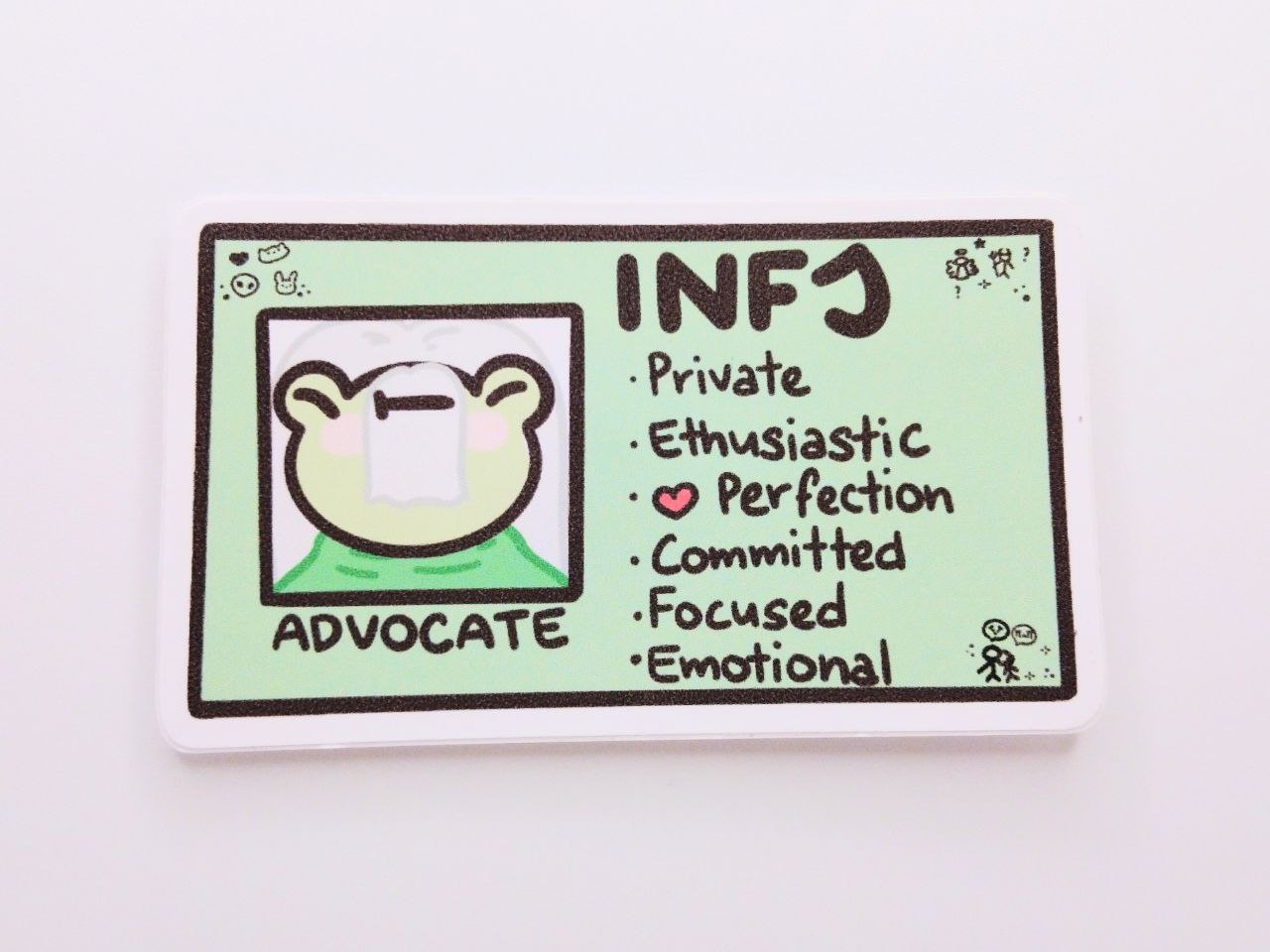 INFJ MBTI Card Vinyl Sticker