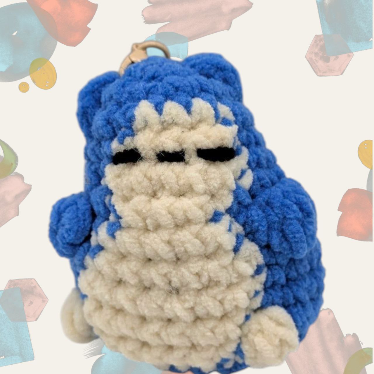 Snorlax Squeaky Crochet Keychain