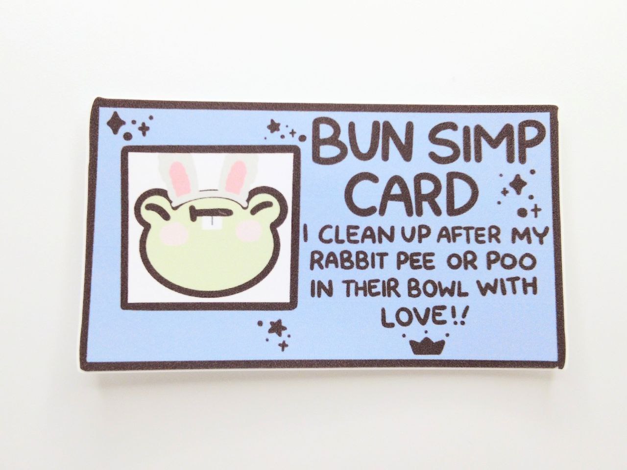Bun Simp Card Vinyl Sticker