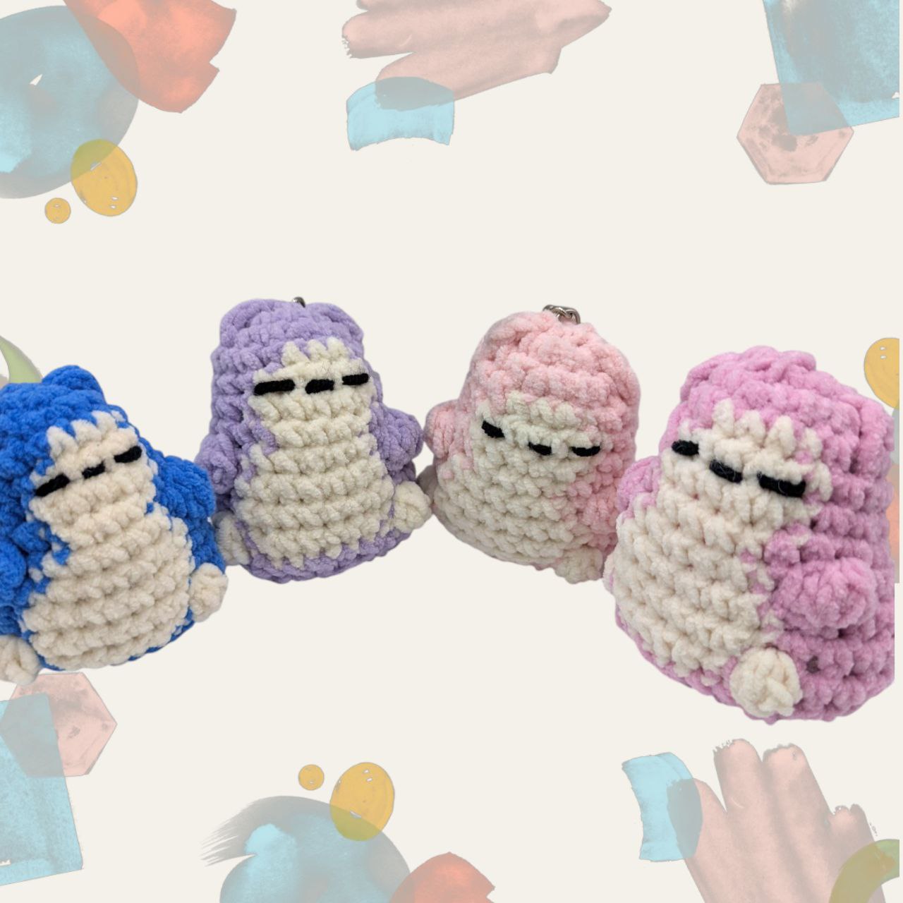 Snorlax Squeaky Crochet Keychain