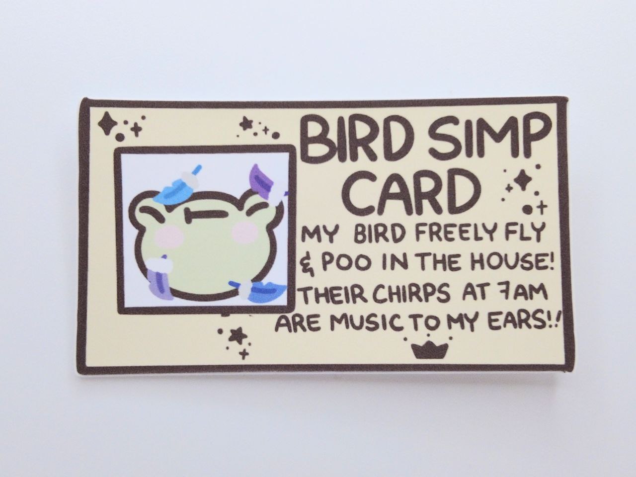 Bird Simp Card Vinyl Sticker