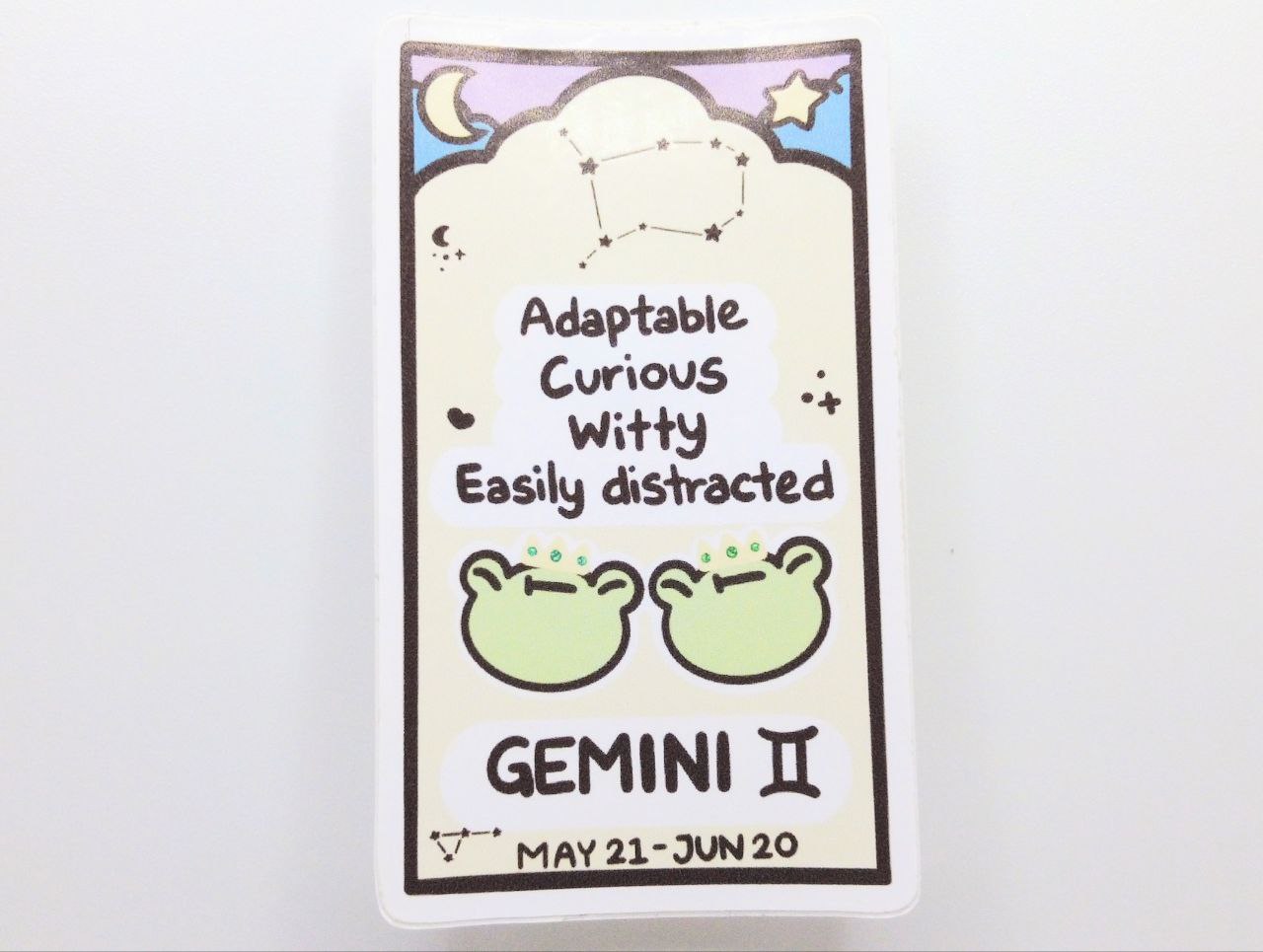 Gemini Horoscope Card Vinyl Sticker