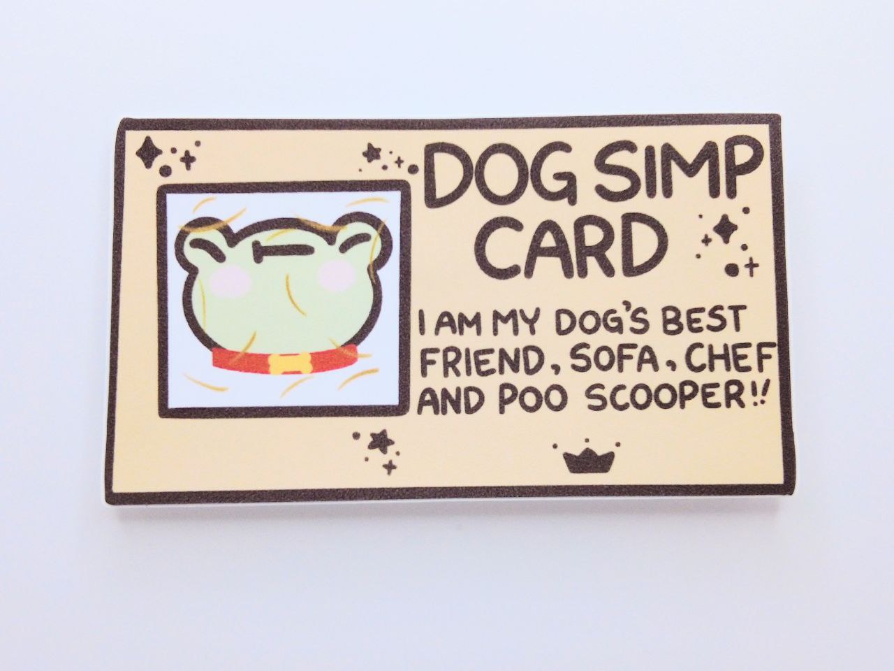 Dog Simp Card Vinyl Sticker