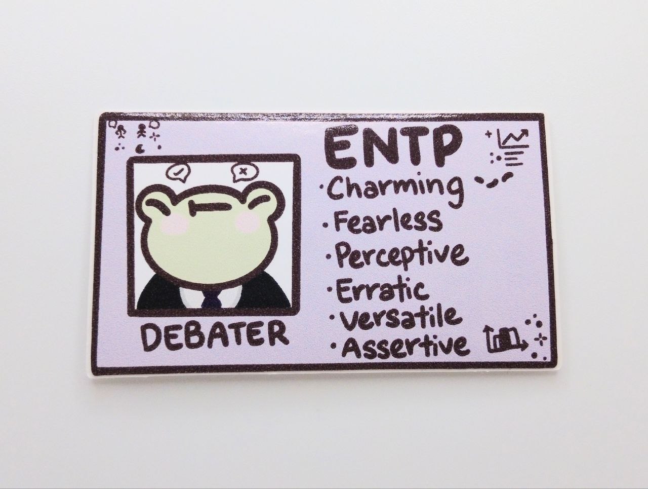 ENTP MBTI Card Vinyl Sticker