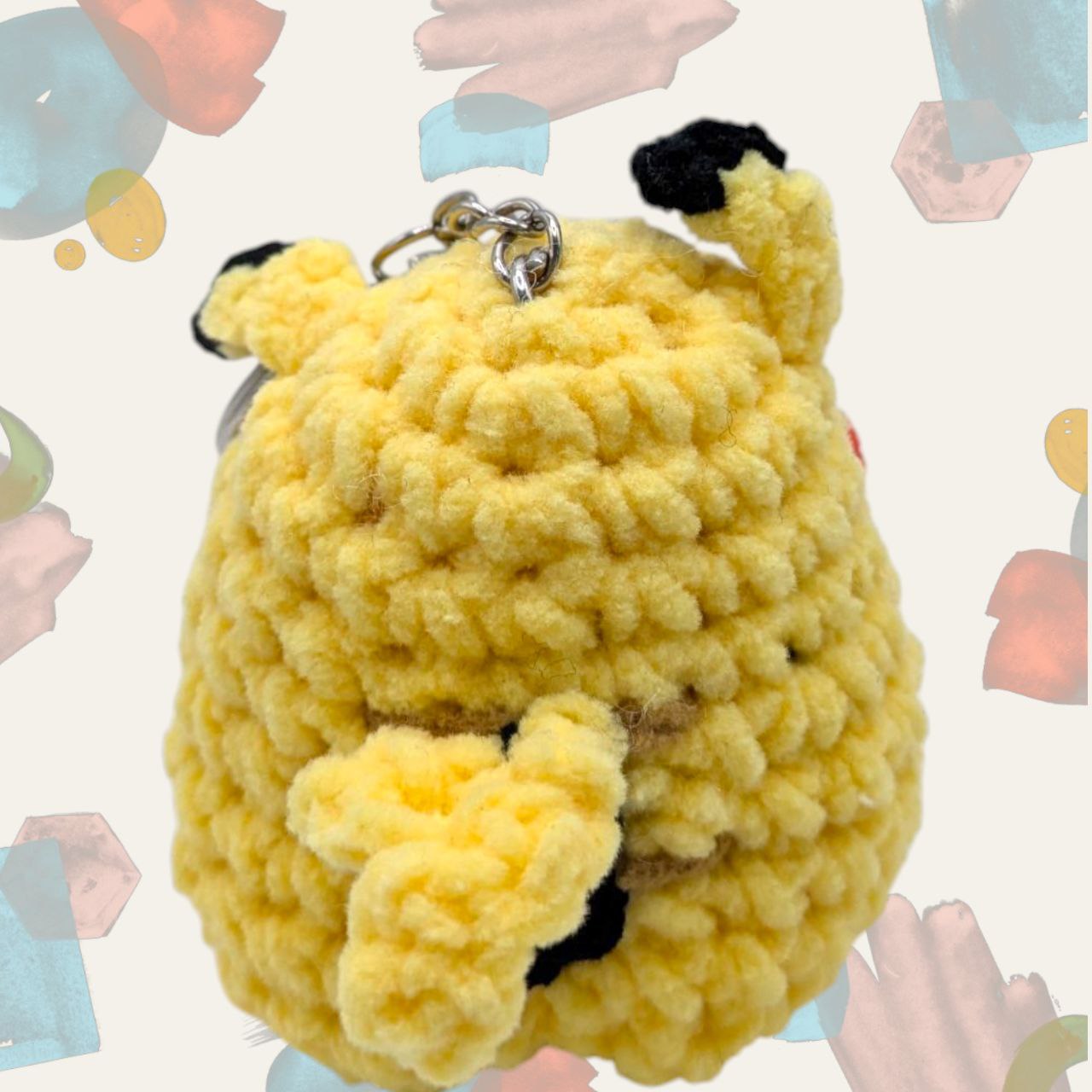 Pikachu Squeaky Crochet Keychain
