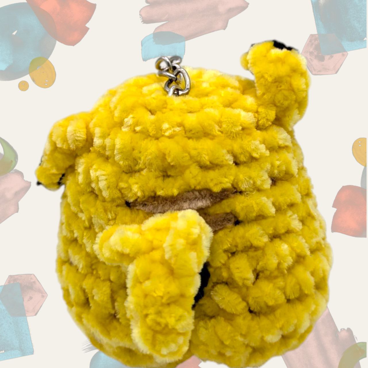Pikachu Squeaky Crochet Keychain