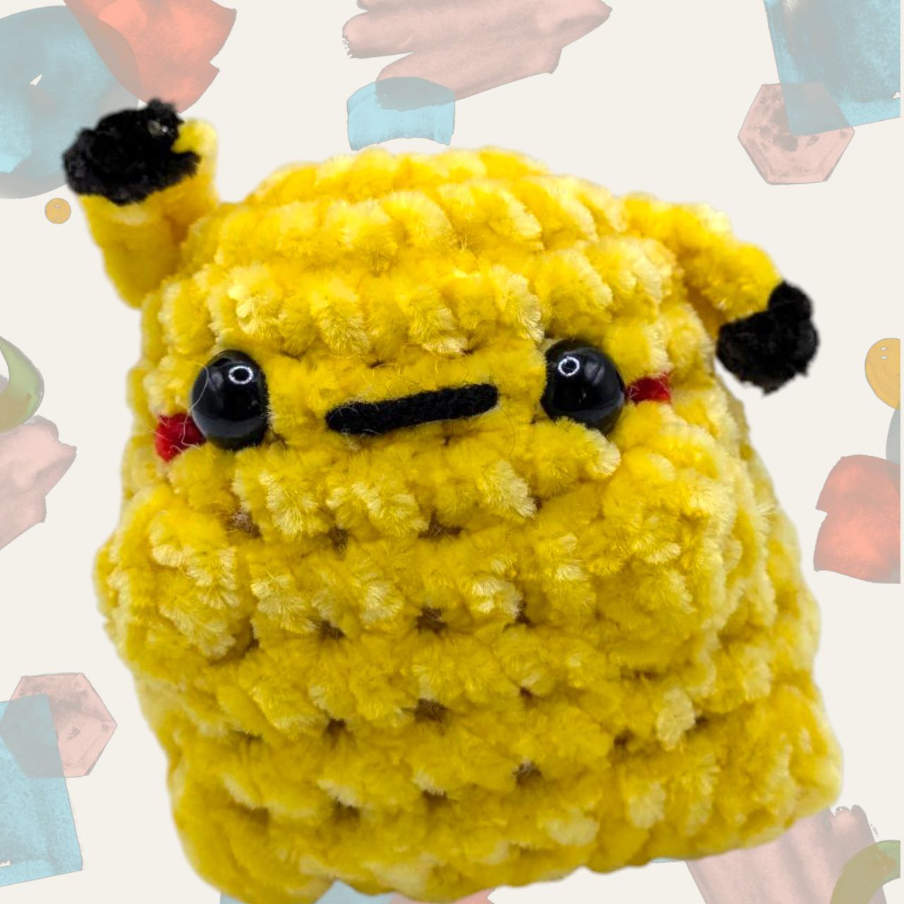 Pikachu Squeaky Crochet Keychain