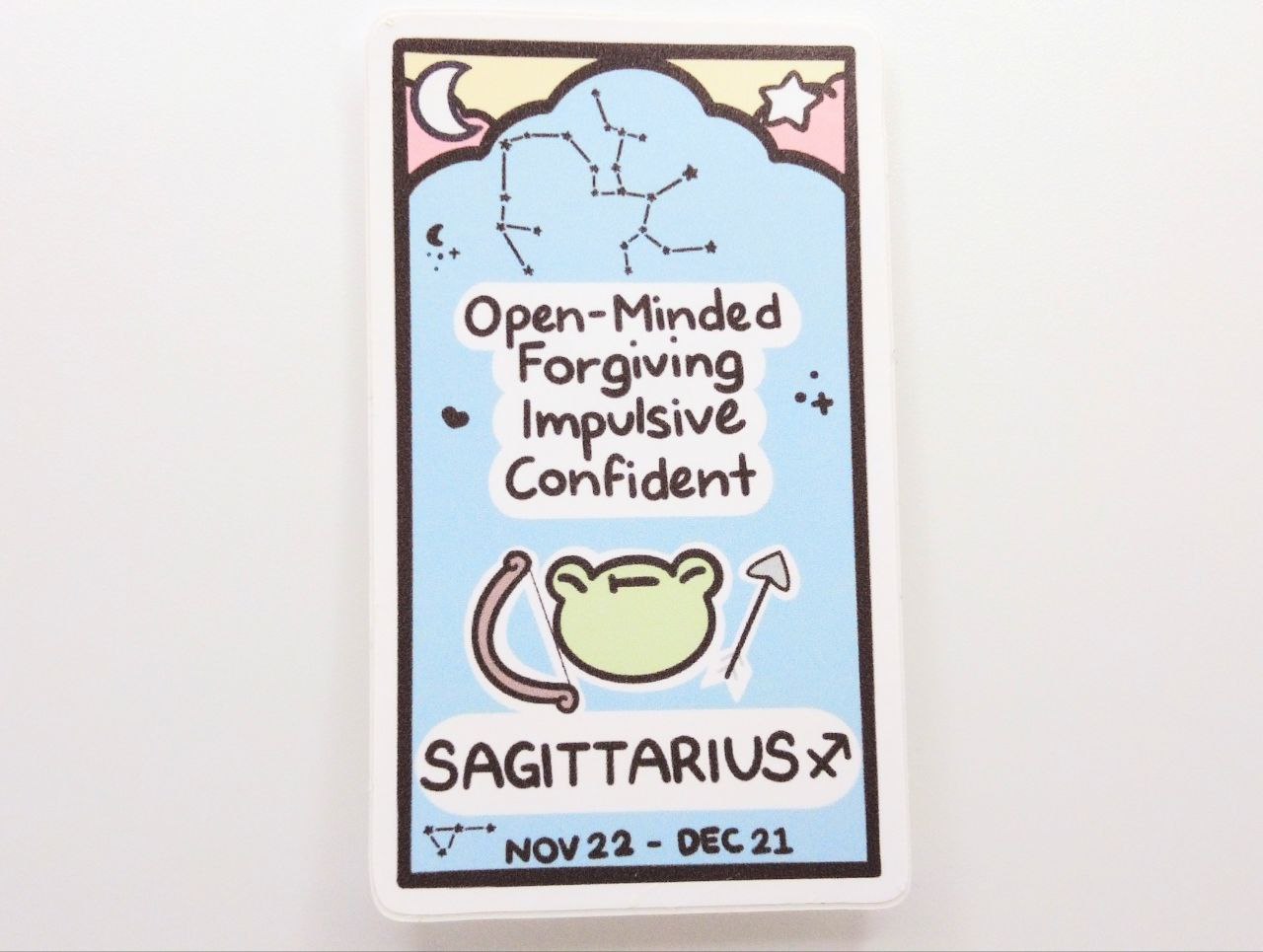 Sagittarius Horoscope Card Vinyl Sticker