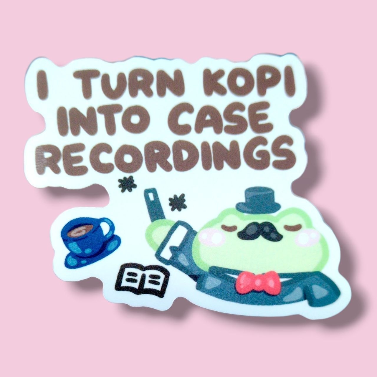 I turn kopi into case recordings Vinyl Sticker