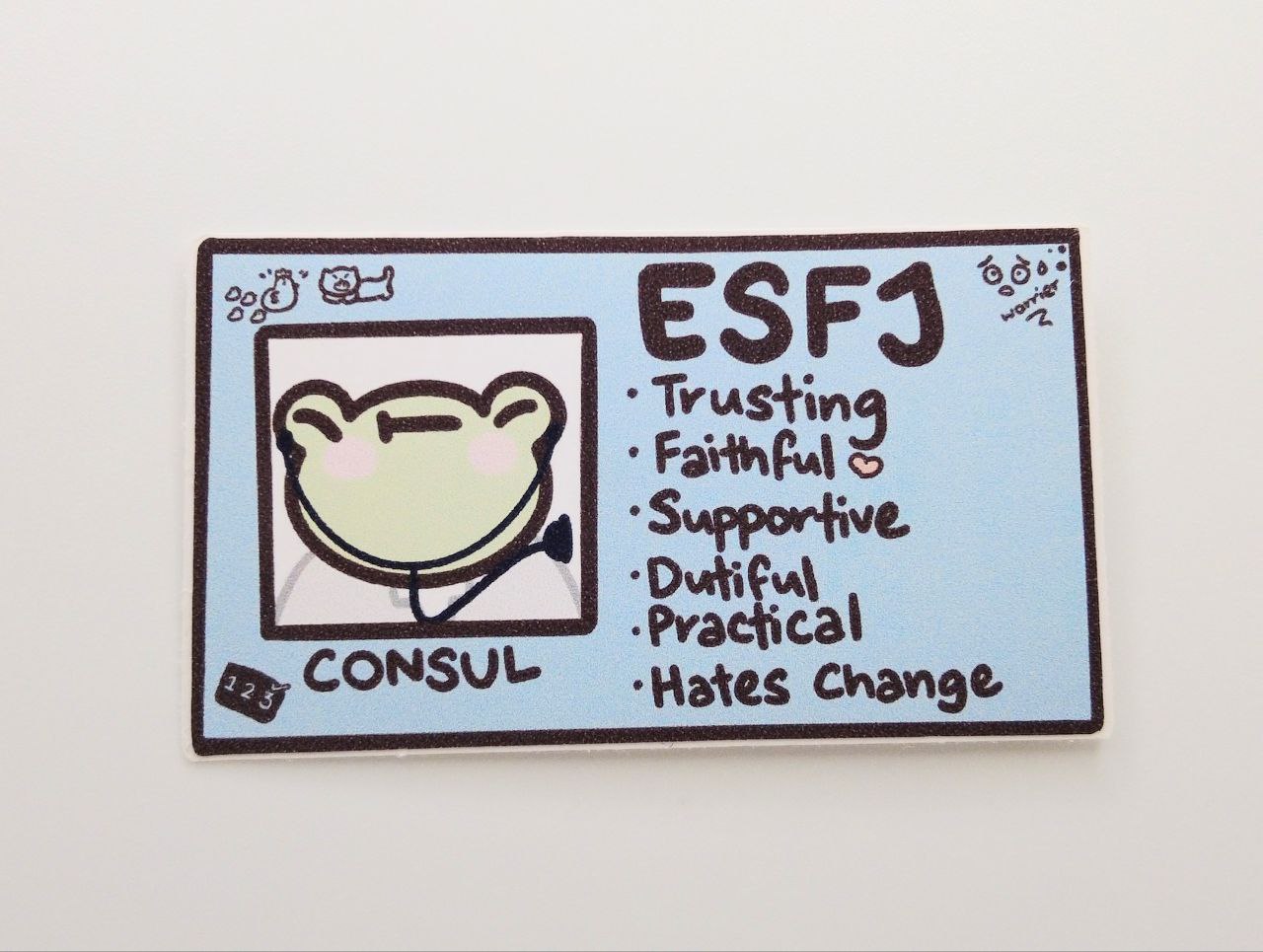 ESFJ MBTI Card Vinyl Sticker