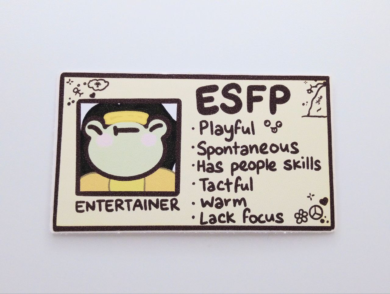 ESFP MBTI Card Vinyl Sticker