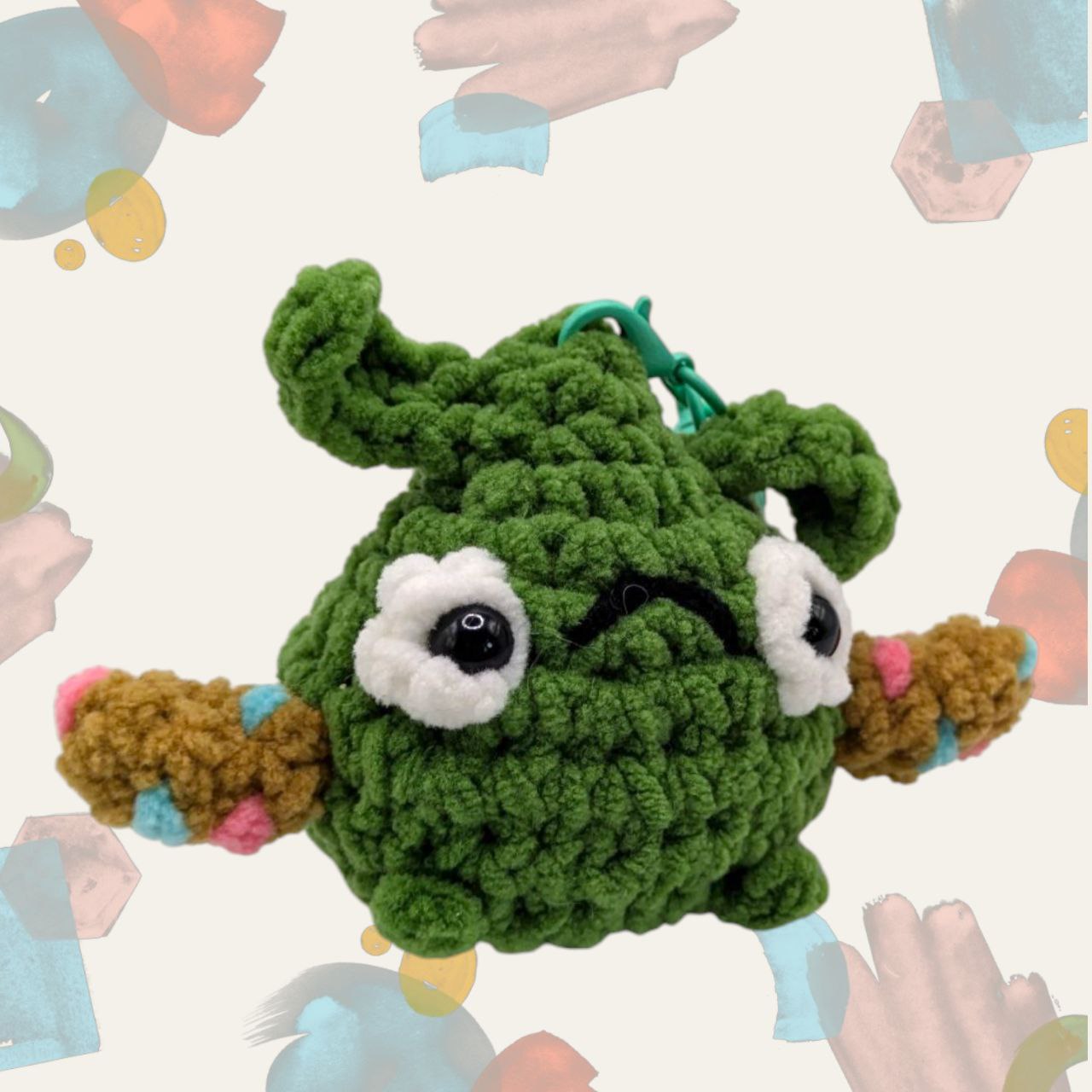 Trubbish Squeaky Crochet Keychain