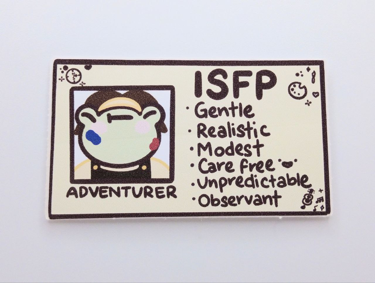 ISFP MBTI Card Vinyl Sticker
