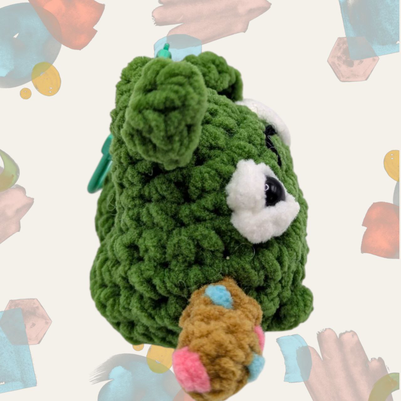 Trubbish Squeaky Crochet Keychain