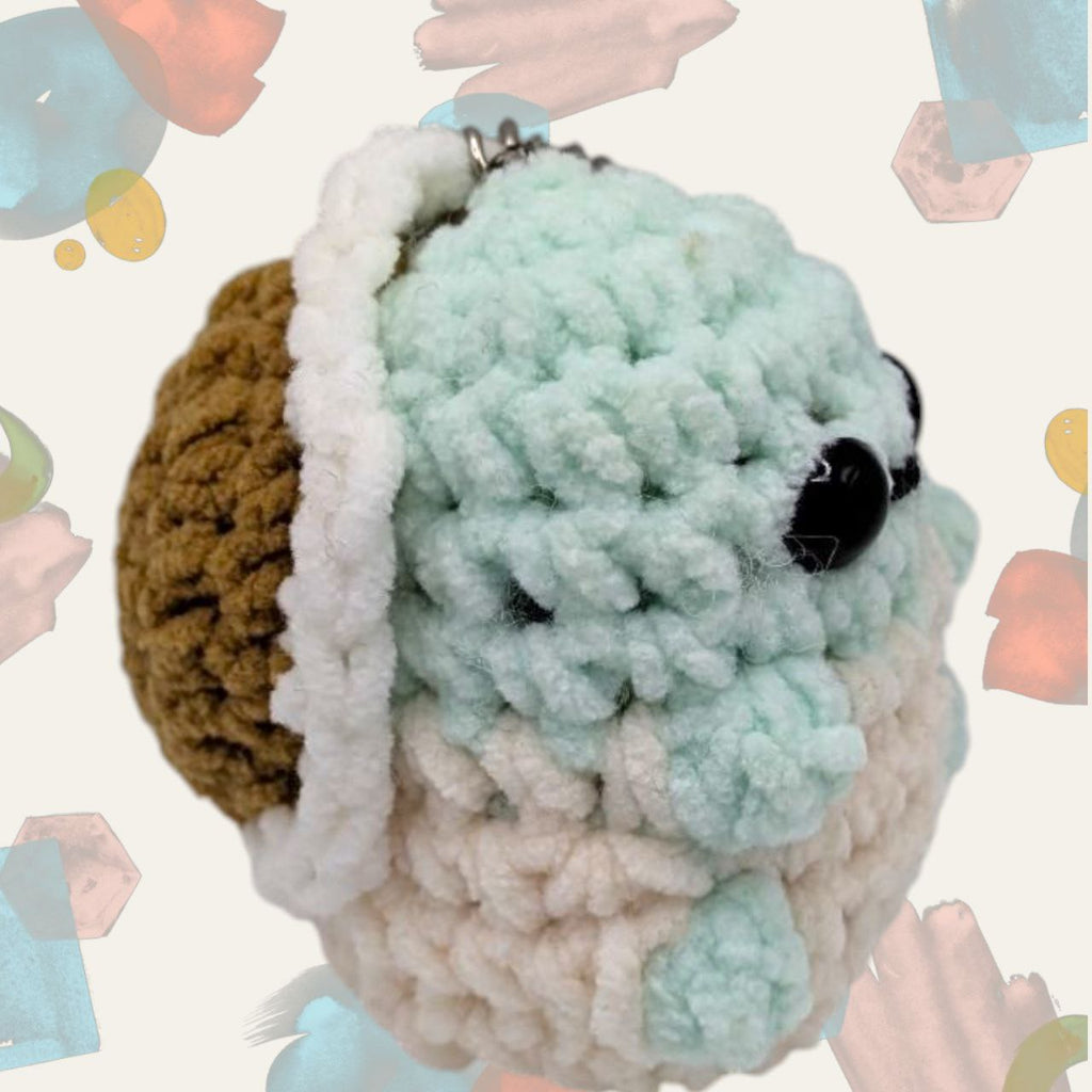 Squirtle Squeaky Crochet Keychain