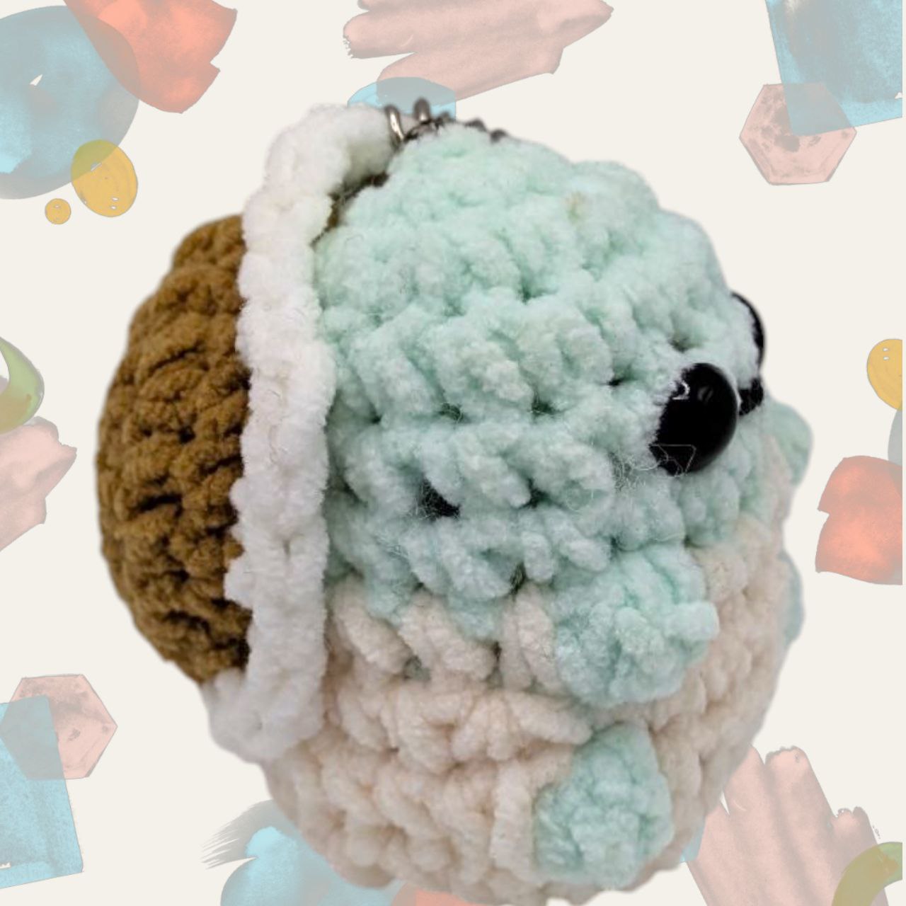 Squirtle Squeaky Crochet Keychain