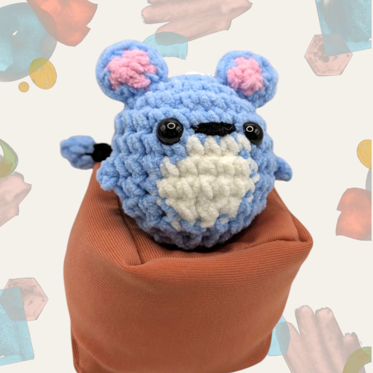 Marill Squeaky Crochet Keychain