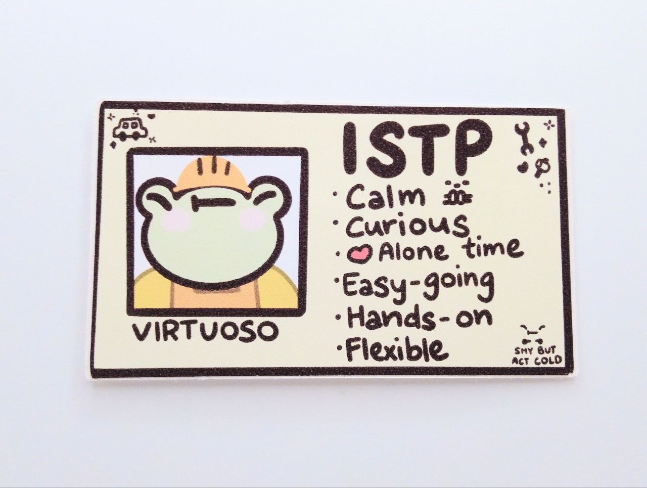 ISTP MBTI Card Vinyl Sticker