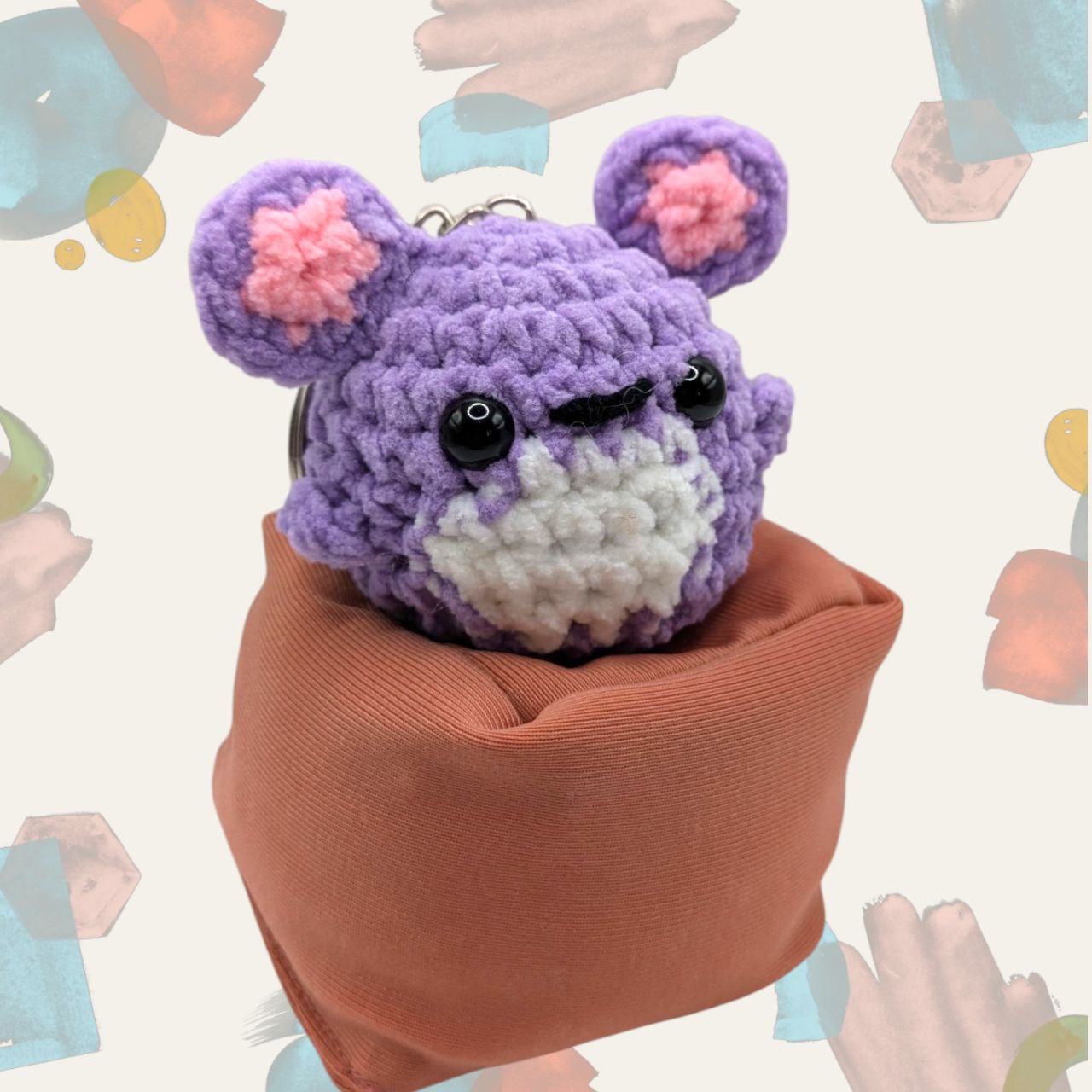 Marill Squeaky Crochet Keychain