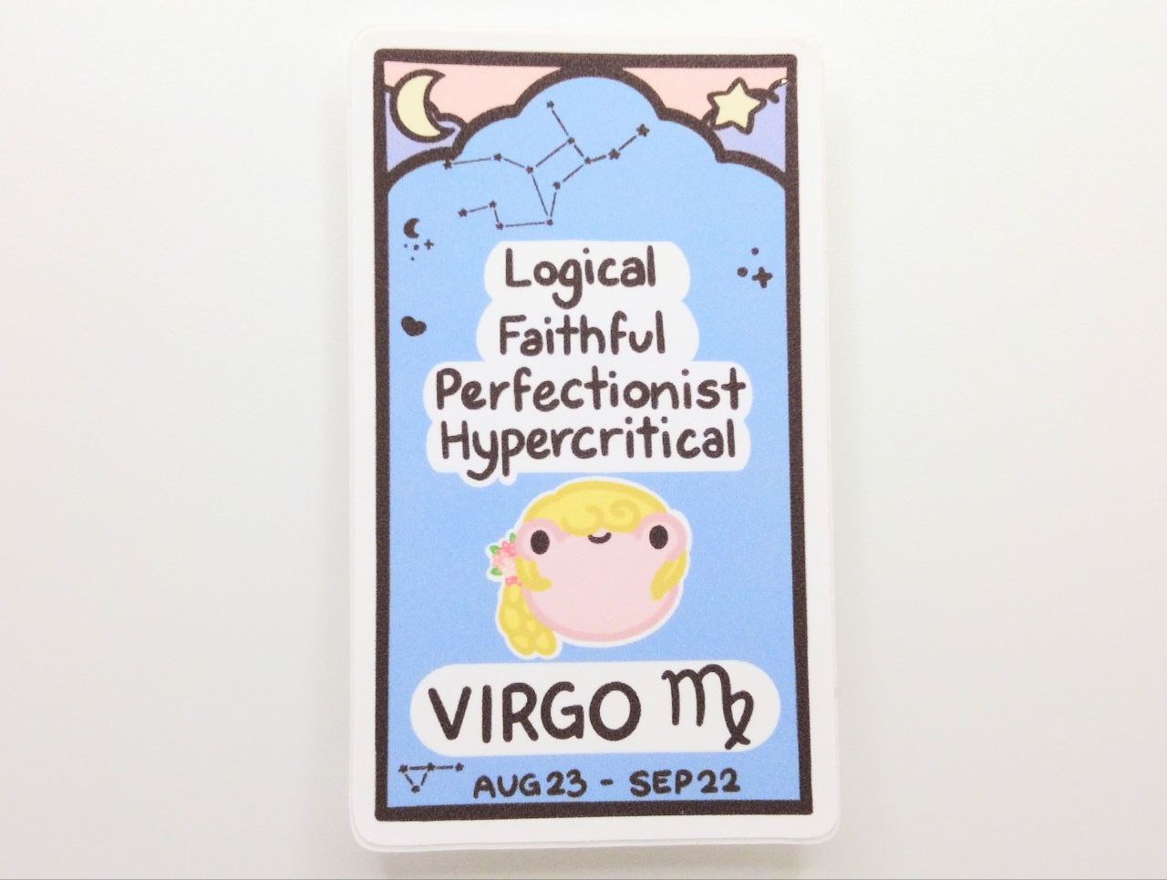 Virgo Horoscope Card Vinyl Sticker